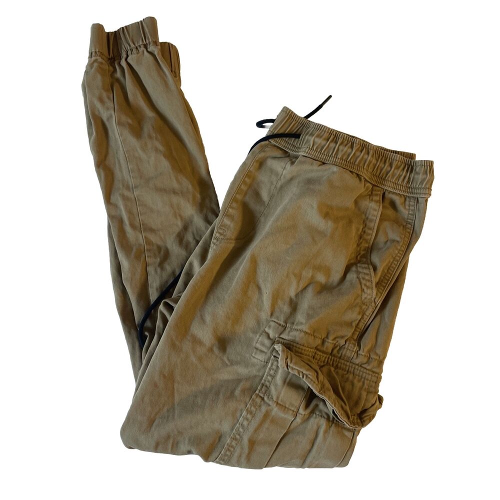 Aero Khaki Beige Tan Drawstring Casual Jogger Pants‎ Style Men's Small Tapered